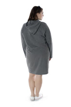 Grey Hooded Sweat Dress