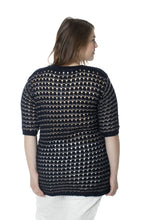 Navy and Silver Knitted Pullover