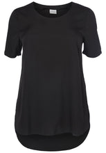 Black Hi-low hem Top