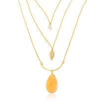 honey jade tiered necklace